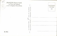 POSTAL Briançon de la VENDIMIA la puerta de Pignerol y de Notre Dame colegial