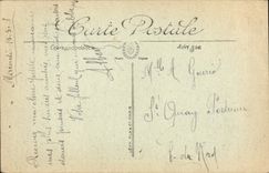 VINTAGE POSTCARD the Great War Train station of Ramscapelle Militaria