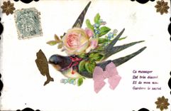 CPA Fantaisie Fleurs 