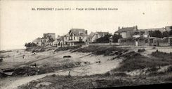 VINTAGE POSTCARD Pornichet Beach and Cote have Bonne source