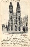 VINTAGE POSTCARD the Cathedral Tours Savonnieres Seal