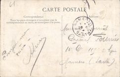 VINTAGE POSTCARD Mortagne Notre Dame Church before the fire