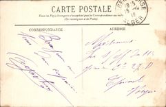 POSTAL Argel de la VENDIMIA vista del valle de la cuesta hacia Notre Dame