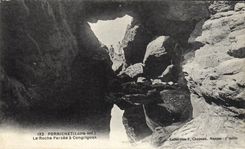 VINTAGE POSTCARD Pornichet the Bored Rock has Congrigoux