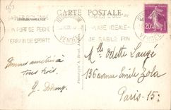 Los acantilados de la POSTAL de la VENDIMIA Sables d'Olonne del D bien incorporan la excursión preferida de los bañistas