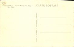 POSTAL Grenoble Sainte Marie de la VENDIMIA en de la tapa las montan@as