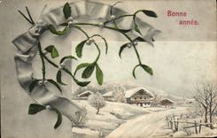 CPA Bonne Annee Fer a cheval