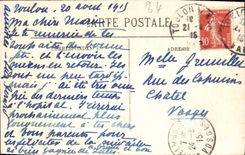 Paladar interior de Aignon de la POSTAL de la VENDIMIA de la manera cubierta de los papas