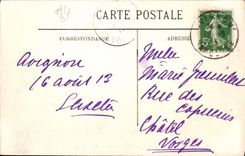 Paladar de Avignon de la POSTAL de la VENDIMIA de los papas Seen Of Fecade Western