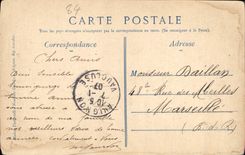 POSTAL Avignon de la VENDIMIA el St Pedro de la iglesia de la noche