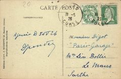 POSTAL Córcega de la VENDIMIA la catarata De Bavella