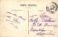 VINTAGE POSTCARD Limoges Ceutral Hotel Tram