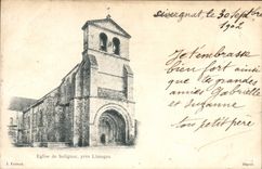 VINTAGE POSTCARD Church De Solignac Close Limoges