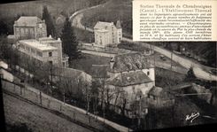 VINTAGE POSTCARD Thermal spa De Chaudesaigues hydropathic establishment