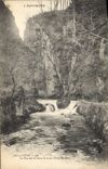 VINTAGE POSTCARD Auvergne Vic On Cere the Step Of the cere Taken Wood Bridge