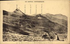 VINTAGE POSTCARD the Picturesque Cantal the Mounts of the Cantal seen of the collar of Pulls up Panorama