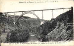 CPA Garabit Chemin De Fer De Neussargues A Beziers Le viaduc et la vallee de la Truyere