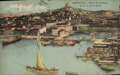 CPA Marseille Bassin Du Carenage et ND de la Garde