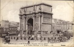 CPA Marseille L'Arc De Triomphe Monument 