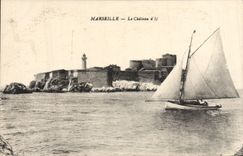 CPA Marseille Le Chateau d'If Bateau