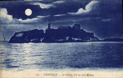 CPA Marseille Le Chateau D'if Au Clair De Lune