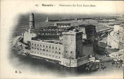 CPA Marseille Panorama du Fort Saint Jean 