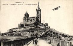 CPA Marseille N D de la Garde Avion