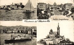 CPM Marseille Chateau d'If Vieux port Palais Longchamp ND de la Garde