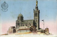 CPA Marseille ND de la Garde Basilique et Vigie 