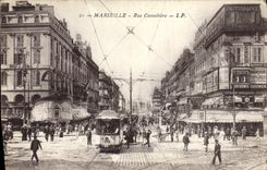 CPA Marseille Rue Cannebiere Tramway