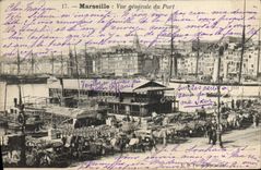 CPA Marseille Vue generale du Port Bateaux