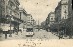 CPA Marseille La Cannebiere Tramway