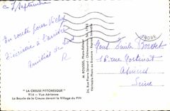 MODERN CARD Hollow Picturesque Air Sight the Loop of Hollow in front of the Village of the Pine