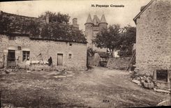 VINTAGE POSTCARD Creusois Landscape