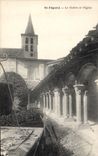 VINTAGE POSTCARD St Papoul the Cloister and the Church