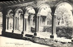 VINTAGE POSTCARD St Papoul the Cloister