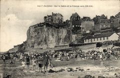 VINTAGE POSTCARD Ault On Sand and Cliff towards Onival
