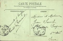 VINTAGE POSTCARD Amiens the Street of Boundary-line Tram