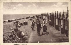 VINTAGE POSTCARD Cayeux on Sea boards and cabins