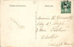 VINTAGE POSTCARD Amiens Panorama taken of Jacques Saint on Vulfran Saint