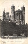 Apse de Lyon de la POSTAL de la VENDIMIA de la iglesia de Fourviere