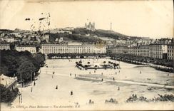 CPA Lyon Place Bellecour Vue d'ensemble
