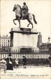 CPA Lyon Place Bellecour Statue de Louis XIV