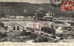 CPA Lyon Exposition internationale 1914 Vue sur le pavillon des colonies et le village alpin 
