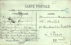 Vista internacional de la exposición 1914 de Lyon de la POSTAL de la VENDIMIA en la casa de las colonias y de la aldea alpestre