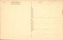 CPA Lyon Vue sur la Saone