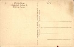 Apse de Lyon de la POSTAL de la VENDIMIA de la basílica del ND de Fourviere