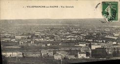 VINTAGE POSTCARD Villefranche On the Saone View