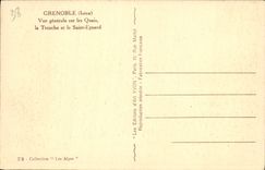 Opinión de Grenoble de la POSTAL de la VENDIMIA sobre los muelles la taza y el Eynard Saint