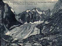 VINTAGE POSTCARD Dauphine the Collar of the Temple the Peak Coolidge and Fifre Seen of Tuckett